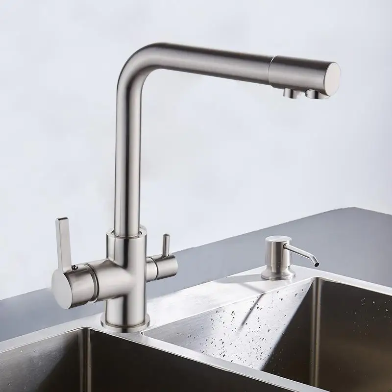 Фильтр кухонный кран на палубе установлен черный смеситель вращается 360 градусов