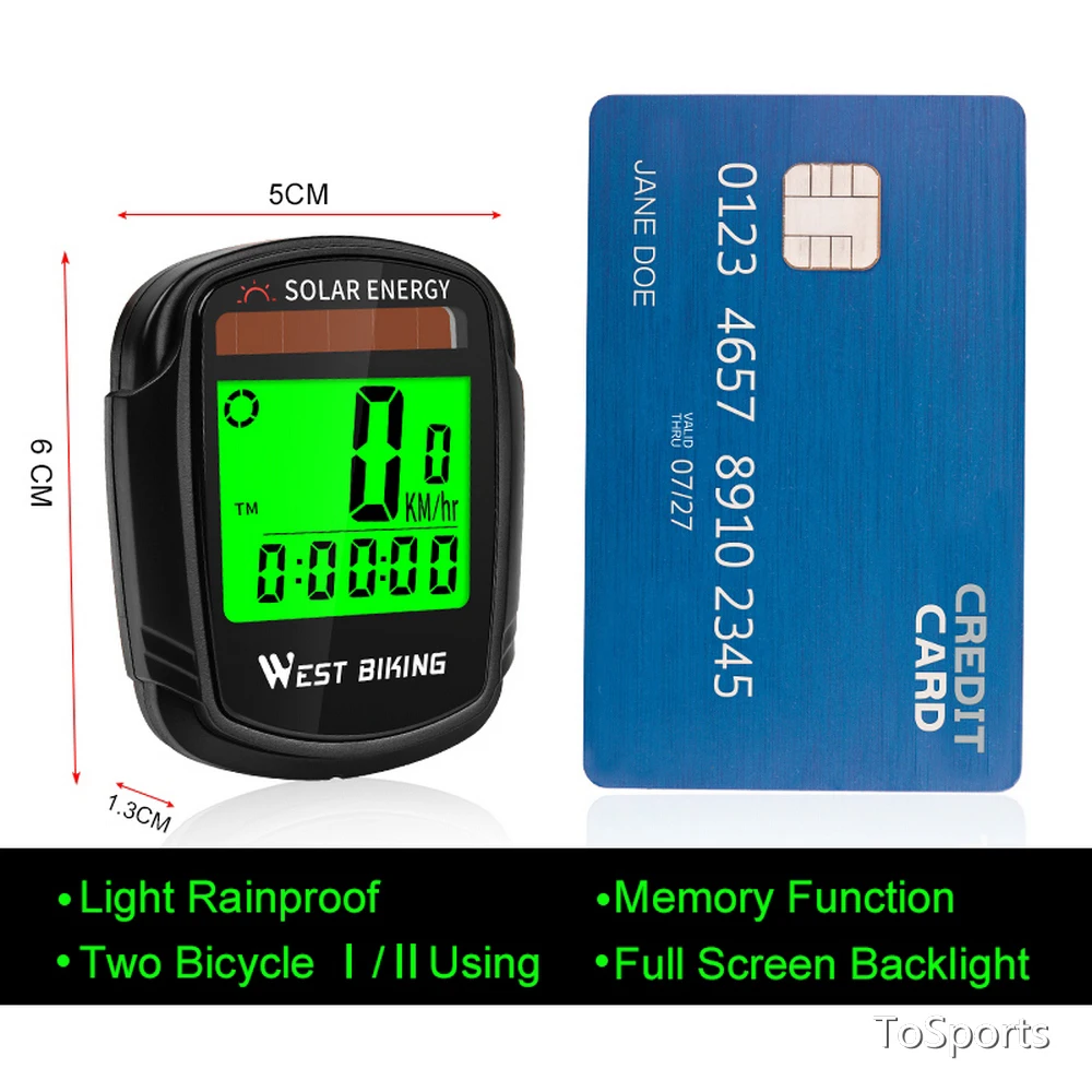 Беспроводной спидометр на солнечной батарее дорожный велосипед с большим