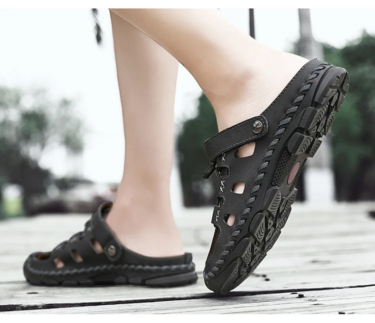 

Универсальные повседневные сандалии корейской версии, мужская летняя новая сетчатая Красная Зеленая Пляжная спортивная обувь