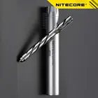 Nitecore NTP10 титановая тактическая ручка с резьбовым корпусом Вольфрамовая сталь конический наконечник матовые немецкие чернила заправка алюминиевый сплав чехол для ручки