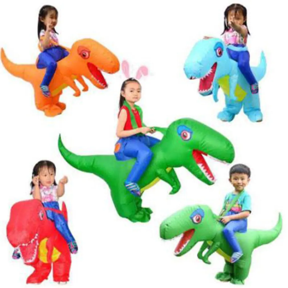 

Kids Inflatable Dinosaur T-Rex Costume Toddler Halloween Blow Up Fancy Dress Up Kindergarten Cosplay Performance Game