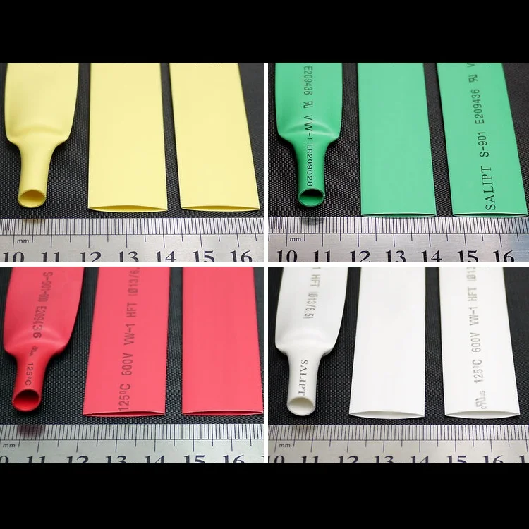 

Dia 13mm (Width 22mm) Heat Shrink Tube 2:1 Polyolefin Thermal Cable Sleeve Insulated Wire Protector Wrap DIY Connector Repair