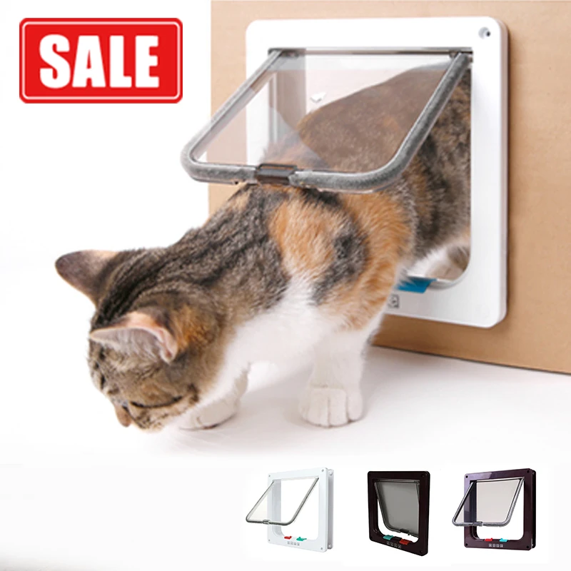 Откидная дверь для домашних животных собак кошек с 4 ходовым клапаном охранный