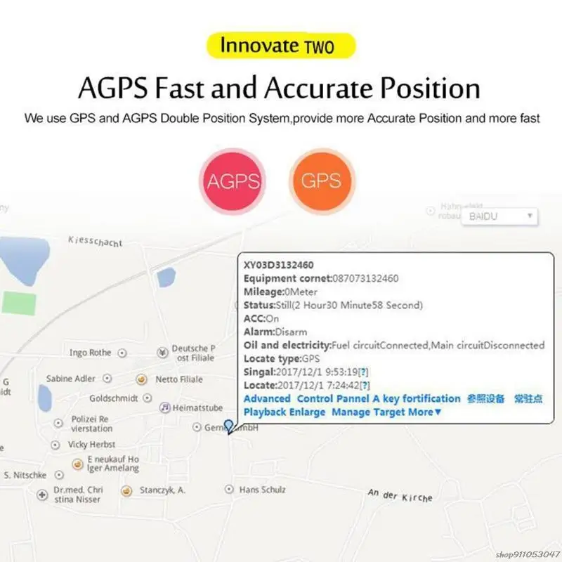 Portable GPS Waterproof Tracker Real-Time Locator Tracking Anti-Theft Alert Compatible with Xiaomi-M365 Electric Scooter au24 21 |