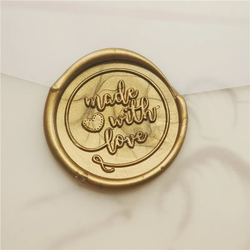 

Восковые штампы для мальчиков и девочек, печать в форме сердца, Медная головка