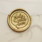 Восковые штампы для мальчиков и девочек, печать в форме сердца, Медная головка