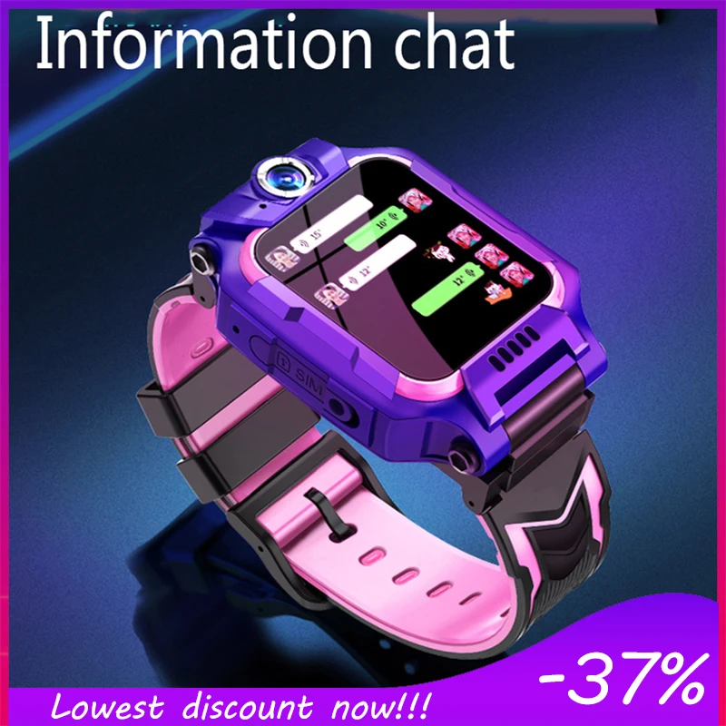 2021 kids smart watch for children sos call phone watch smartwatch use sim card photo waterproof ip67 kids gift for ios android free global shipping