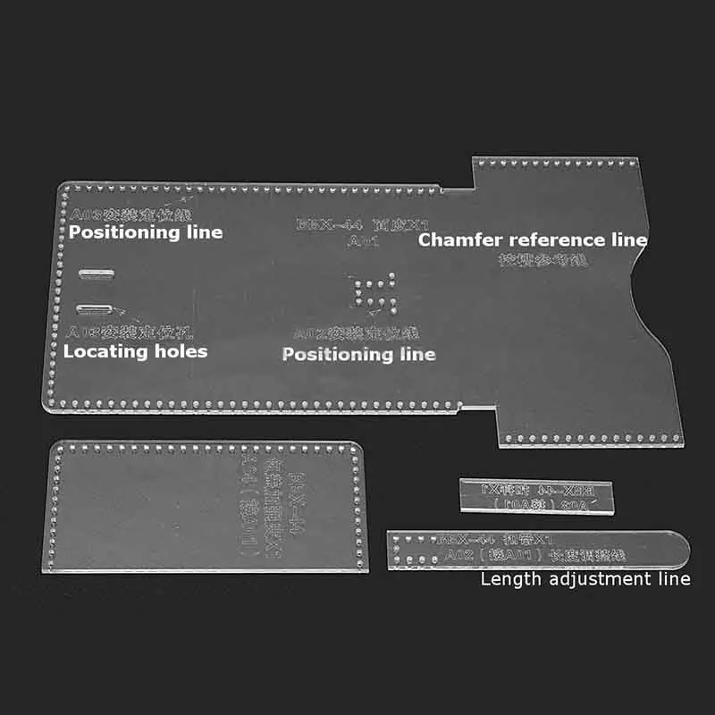 

4 шт., прозрачные шаблоны для кожевенного ремесла и акрила