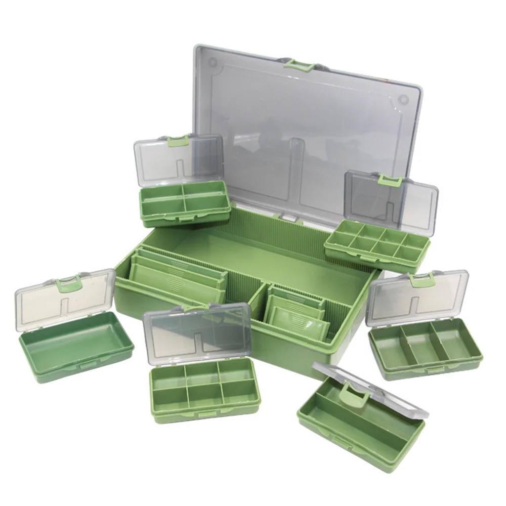 

7+2 Large-capacity Fishing Tackle Box Waterproof With Partition Double Layer Gear Accessories Hook Supplies Lure Storage