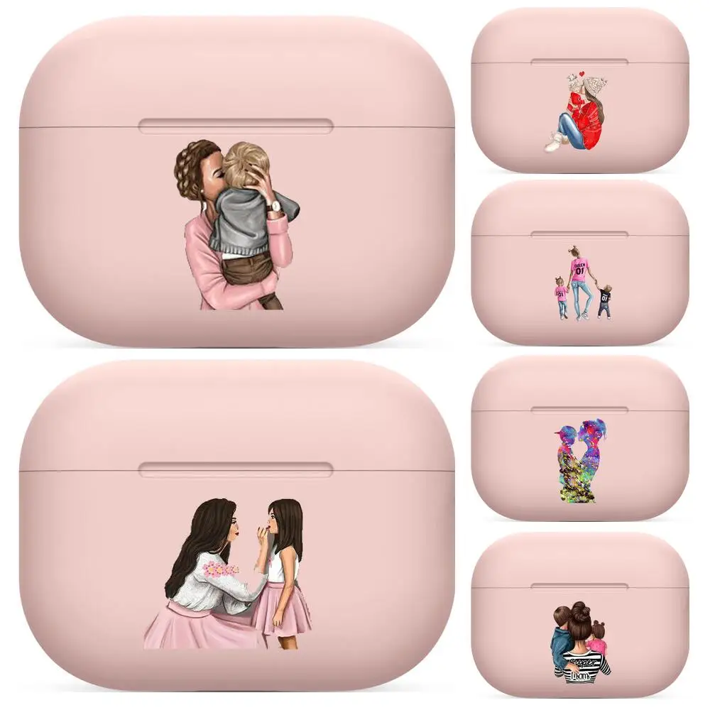 

Mother and baby For Airpods pro case Protective Bluetooth Wireless Earphone Cover For Air Pods airpod case air pod cases Pink