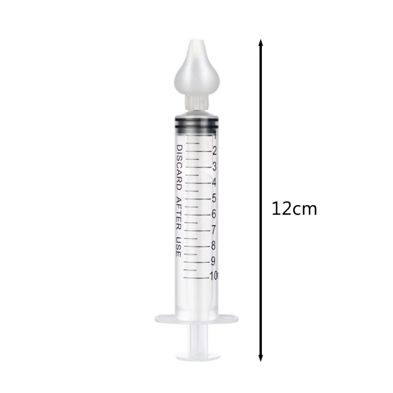 Tubo de aguja para limpieza de Nariz de beb&eacute;, aspirador Nasal para cuidado de beb&eacute;, limpiador, rinitis Nasal, 10ML, 2 uds.-5
