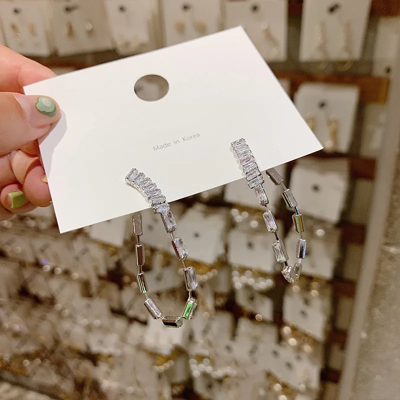 Новинка 2019 модные темпераментные простые геометрические металлические