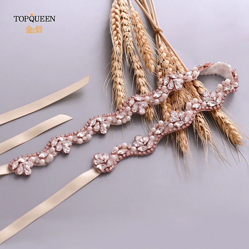 TOPQUEEN S421 пояс в комплекте для свадьбы Свадебная обувь невесты с украшением из