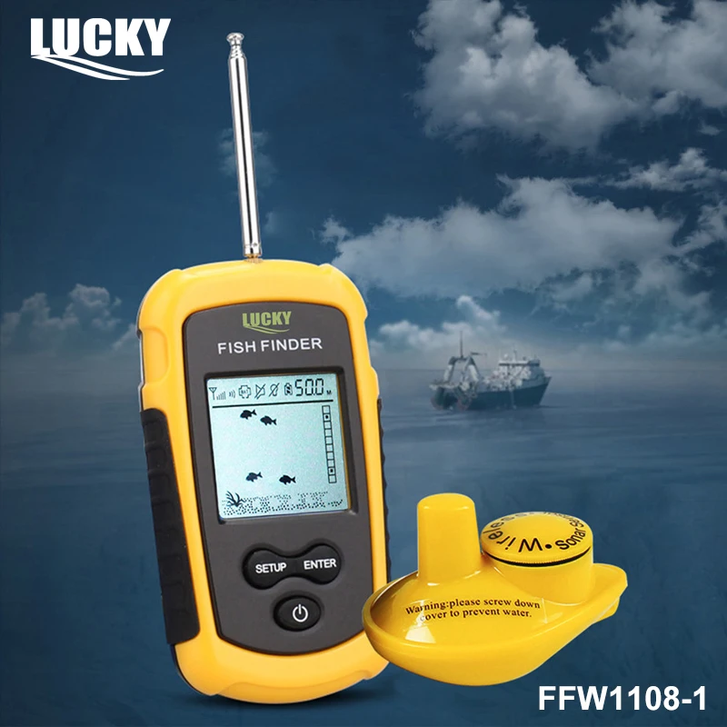 Портативный эхолот LUCKY FFCW1108 1 и FFW1108 беспроводной для поиска рыбы на глубине