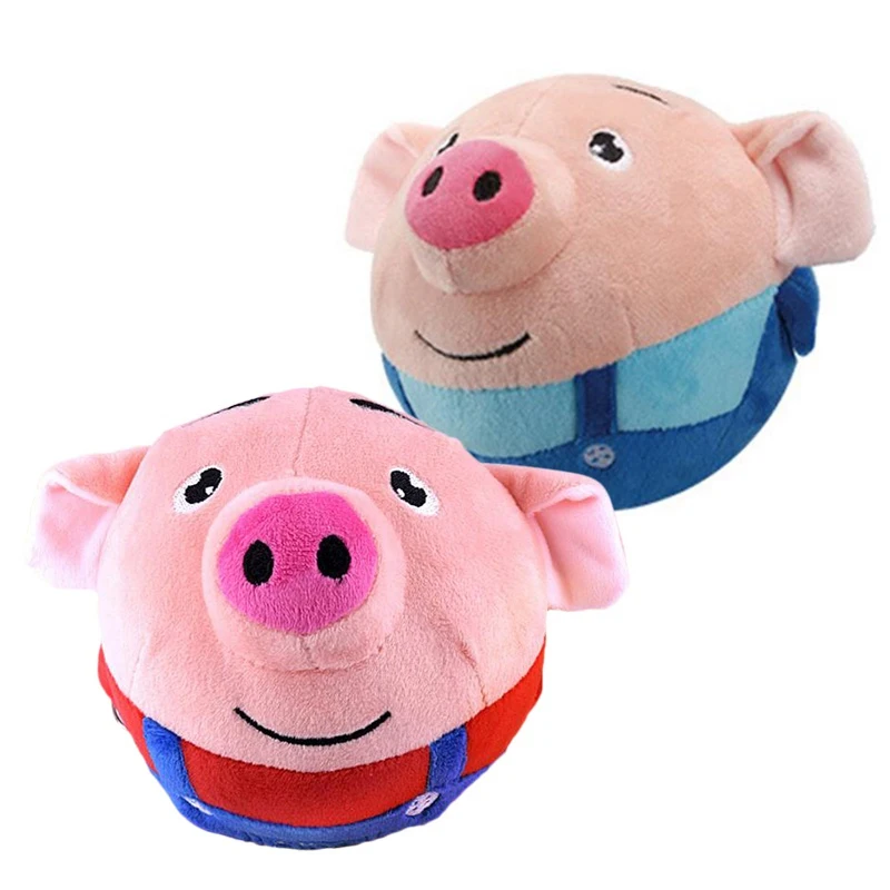 Multi Songs Record Cartoon Pig Doll Bouncing Ball USB Electric Toy Music Sing Jumping Cute Toys for Kid gift education | Игрушки и хобби