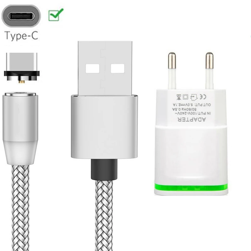 Магнитный зарядный кабель USB type C для huawei P Smart Z P20 lite P30 Pro Honor 20 10 с 2 портами USB быстрая зарядка зарядное устройство для телефона - Тип штекера: Charger Cable