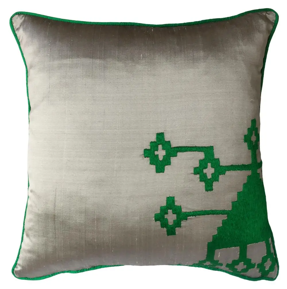 Подушка для домашнего декора 100 Шелковый орнамент ручной работы вышитый дизайн