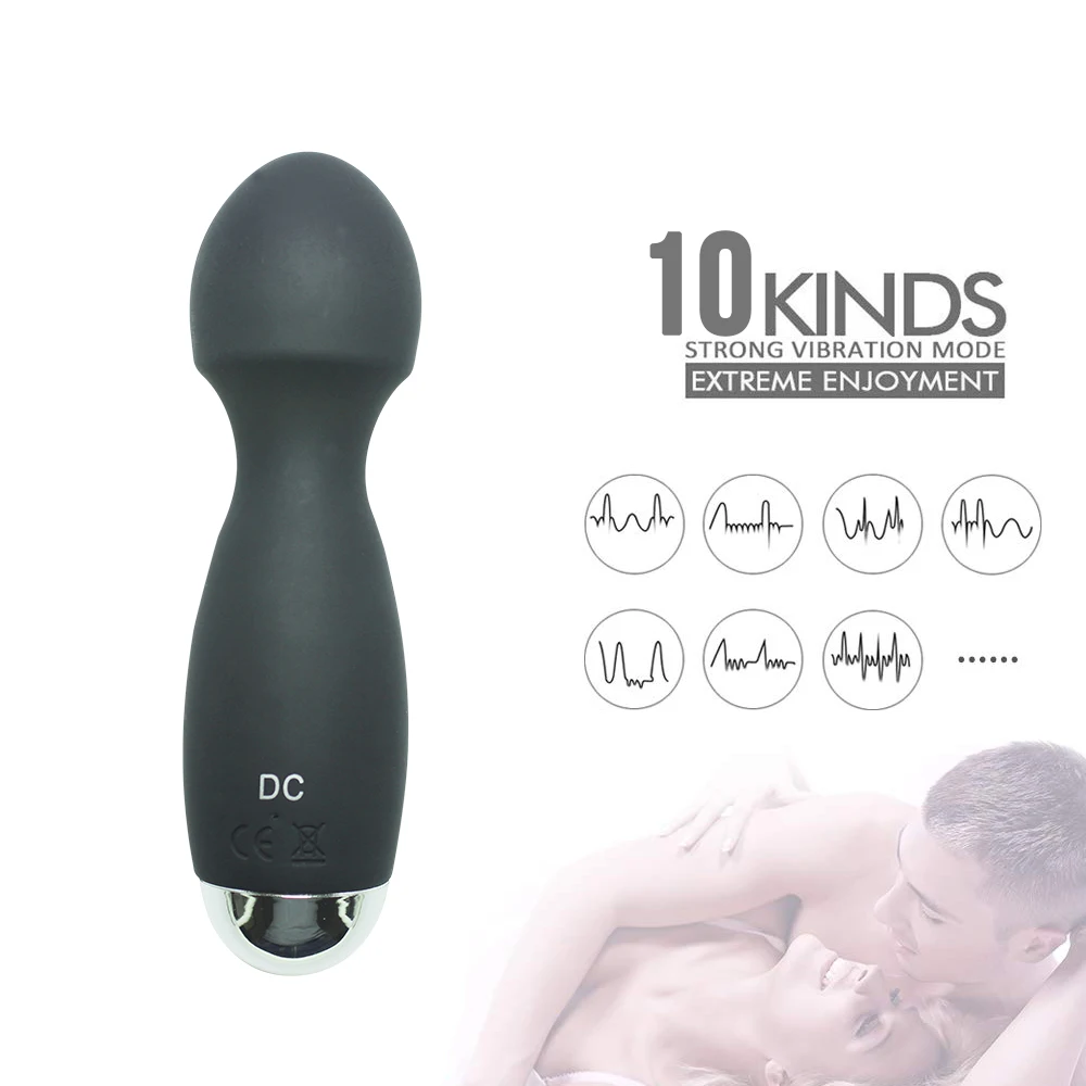 Мини эльф AV палочка секс-шоп 10 частот мощный женский Vbrator мягкий силиконовый