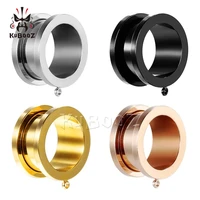 wholesale price fashion ear piercing tunnels ear expanders surgical stainless steel classical gagues muiti color 40pcs