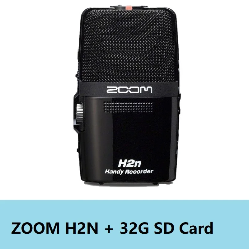 H2N and 32G card Новая акция зум H2n портативный цифровой аудио флэш-рекордер удобный рекордер записывающая ручка с MS микрофоном - Цвет: H2N and 32G card