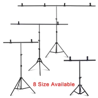t shape portable background backdrop support stand kit 6 5ft wide 6 5ft tall adjustable photo backdrop stand with spring clamps