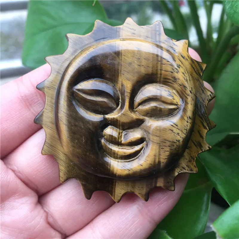 Натуральный желтый тигровый глаз кварцевый кристалл Солнечный цветок