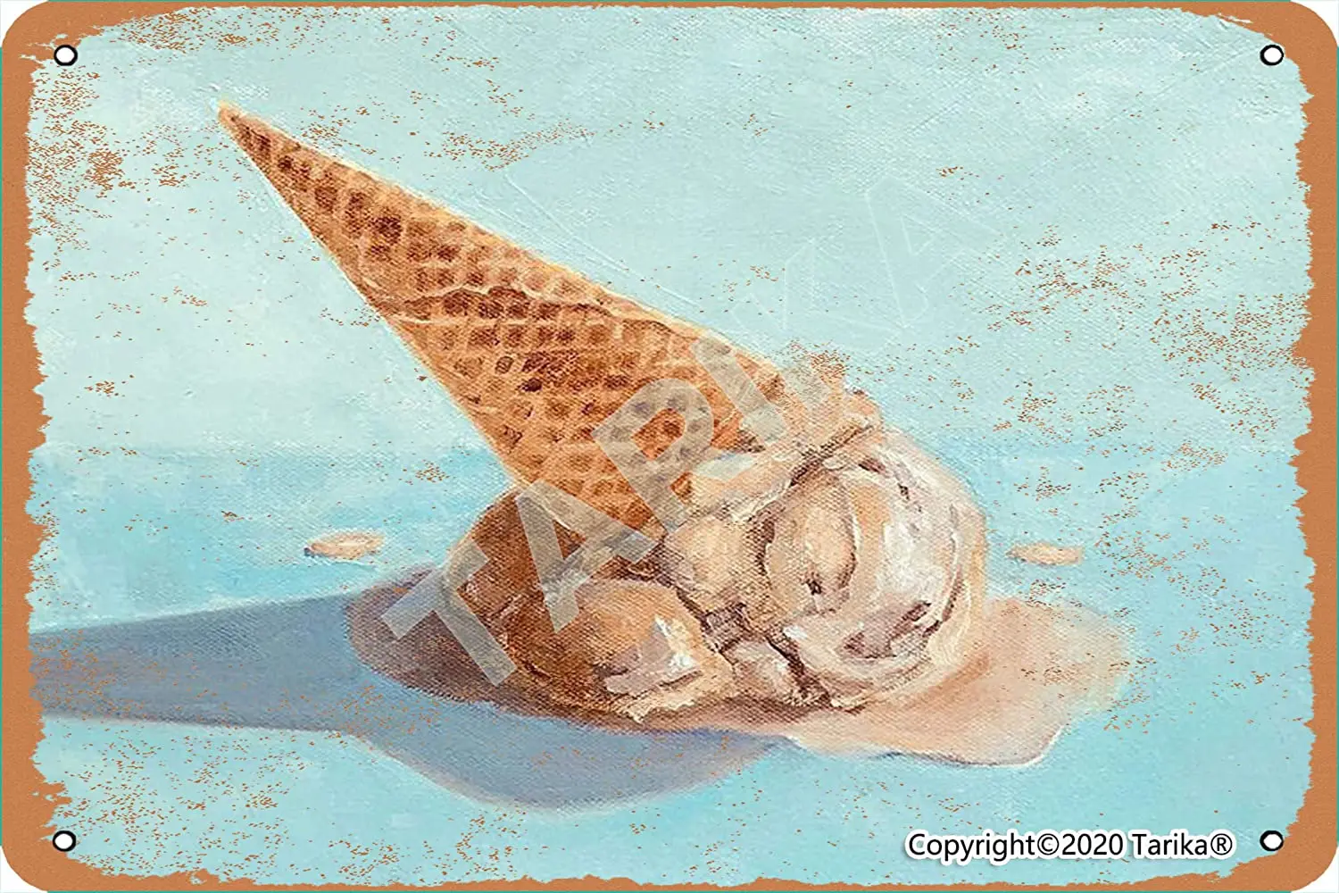 

Мороженое падает в стиле ретро 20x30 см Железный декоративный знак зубного налета