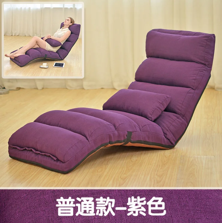 Purple(205x56x20cm) Ленивый диван один балкон спальня стул Японский складной многофункциональный стул для отдыха татами креативный Повседневный пол стул - Цвет: Purple(205x56x20cm)