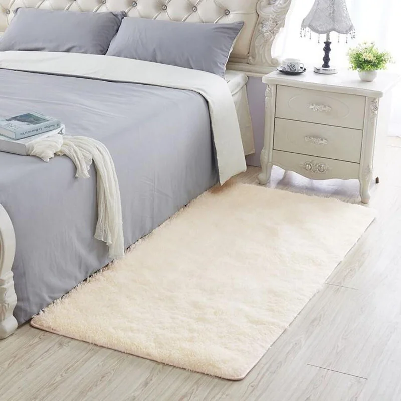 Light Yellow High Quality Big Size Bathroom Carpet Floor Rug Bedroom Kitchen Bathroom Mat Sofa Rug 1pcs Rectangle Solid Bath Mat Doorway Rug - Цвет: Light Yellow