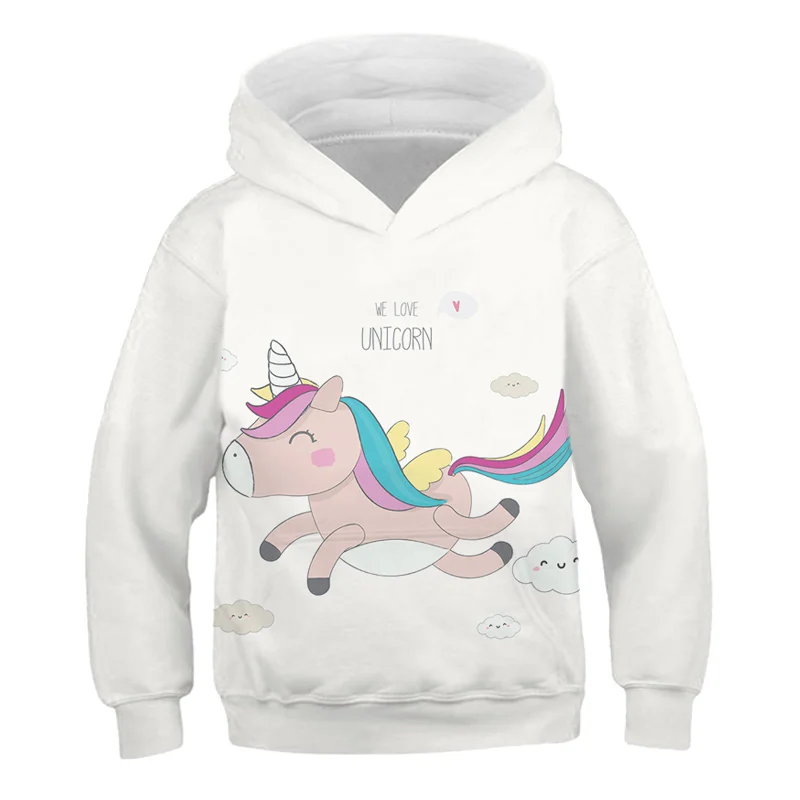 

Spring and Autumn 2021 New Kids Unicorn Fashion Printed 3D Hoodies, Sweatshirts Girls/Boys Pullovers 4-14 Years