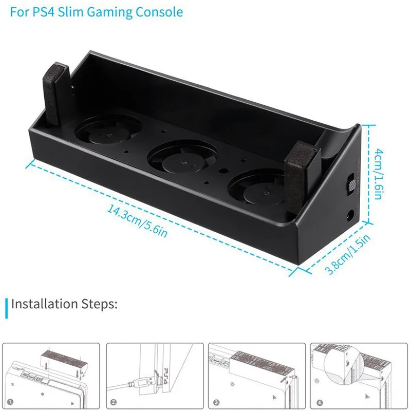 Игровые аксессуары для PS4 теплоотвод термоохлаждение USB Внешние 3 вентилятора Slim