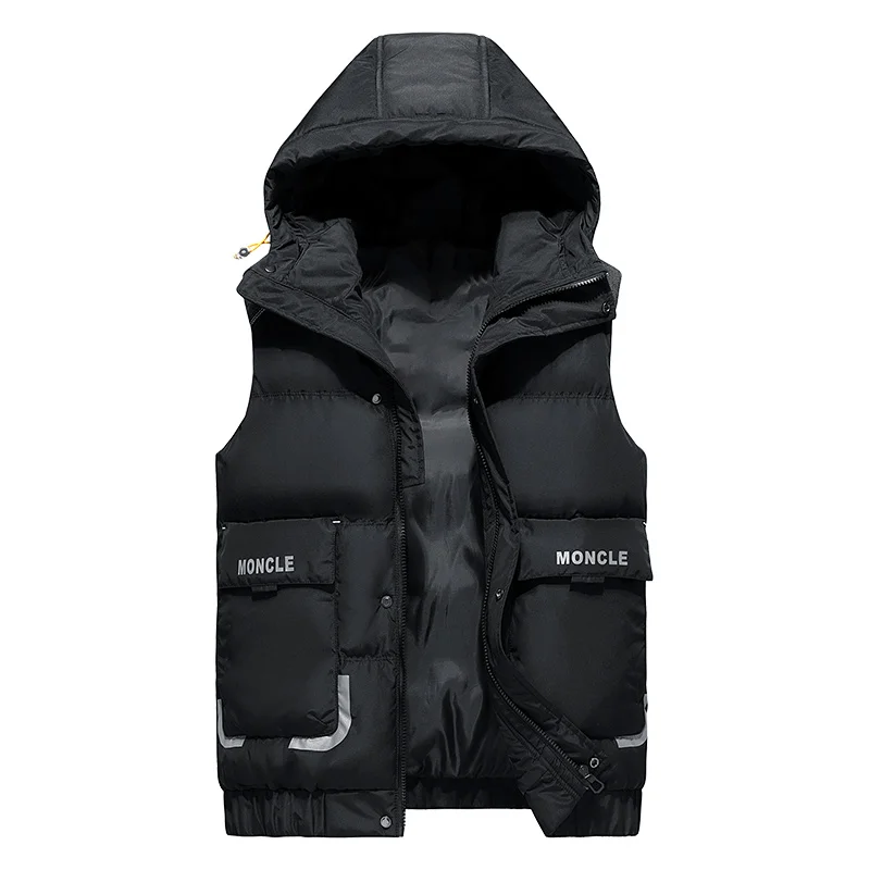 

New Mens Jacket Sleeveless Vest Spring Thermal Soft Vests Casual Coats Male Cotton Men's Vest Men Thicken Waistcoat 5XL