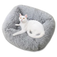 square dog bed long plush pet cat house mat for small medium large pets basket warm sleeping cushion mats pet accessories