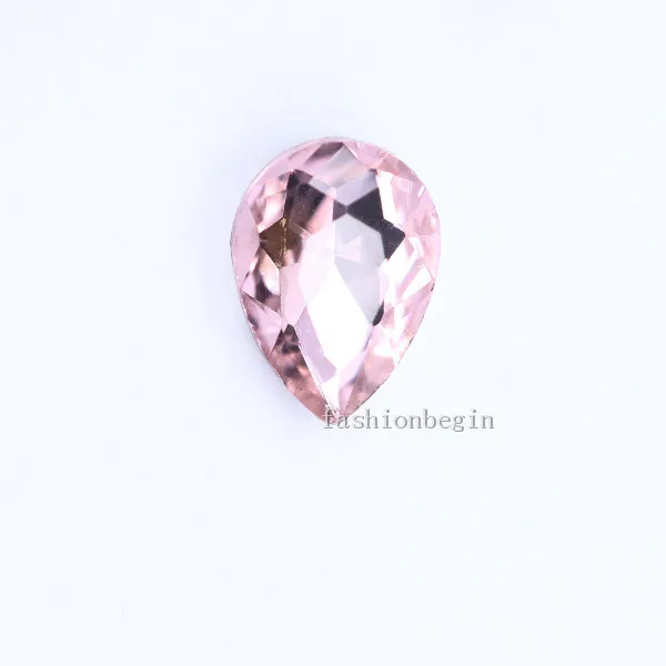 lt pink 20p 10x14 мм каплевидный цвет с заостренным фольгированным дном назад стеклянный модный камень граненые хрустальные стразы драгоценность детская игрушка счетчик дисплей драгоценные камни - Цвет: lt pink