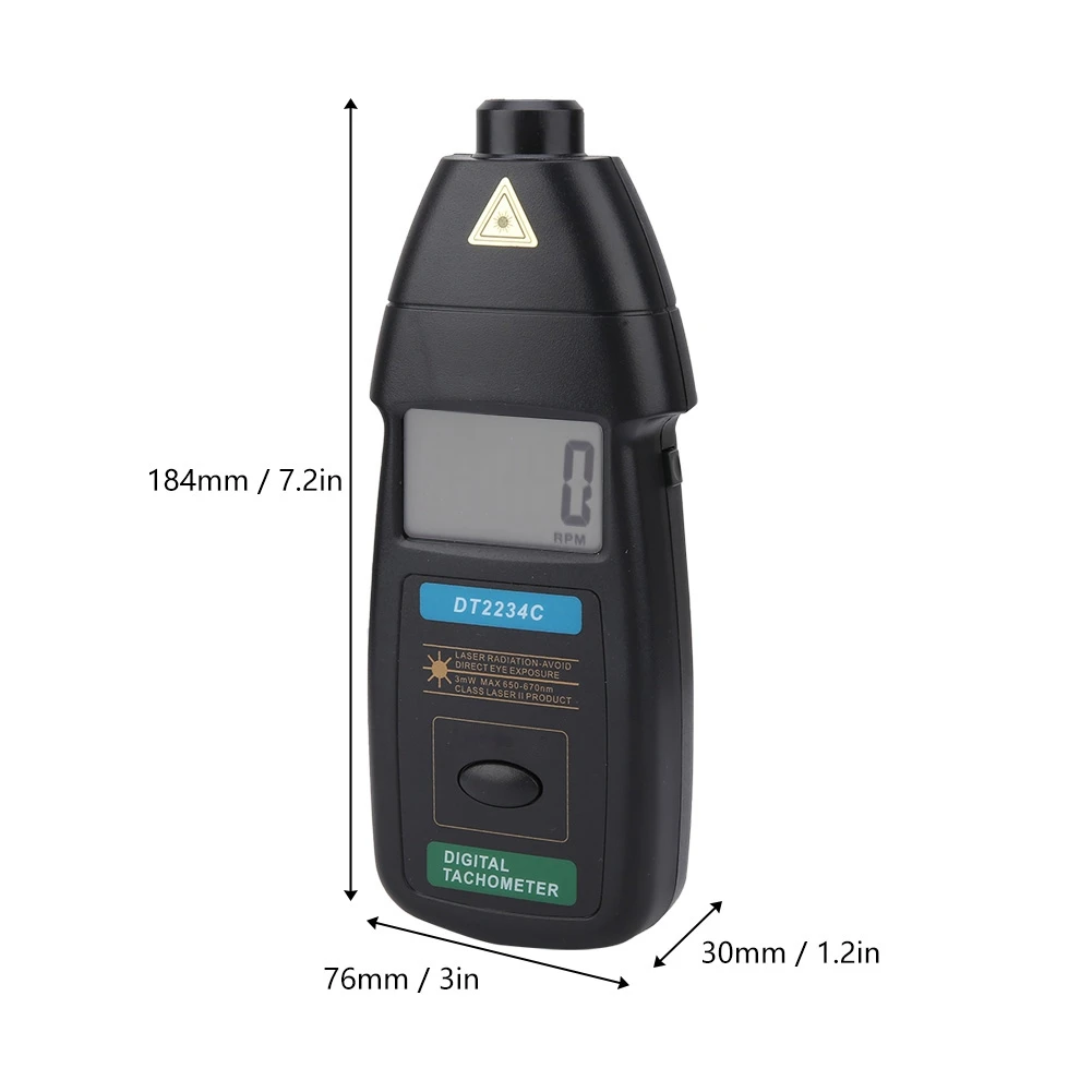 DT2234C цифровой тахометр портативный лазерный 2 5 99999 ОБ/мин Бесконтактный
