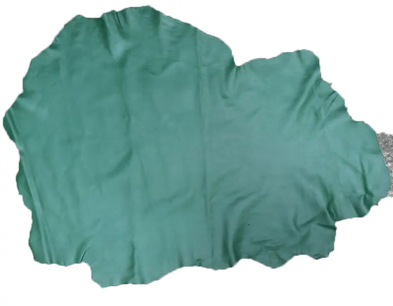 

dark green Genuine grain sheep skin leather material sale by whole piece