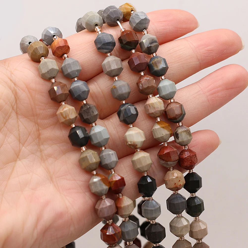 

Лидер продаж, натуральный Американский телефон, 8 мм, граненые бусины для изготовления ювелирных изделий своими руками, ожерелье, браслет, а...