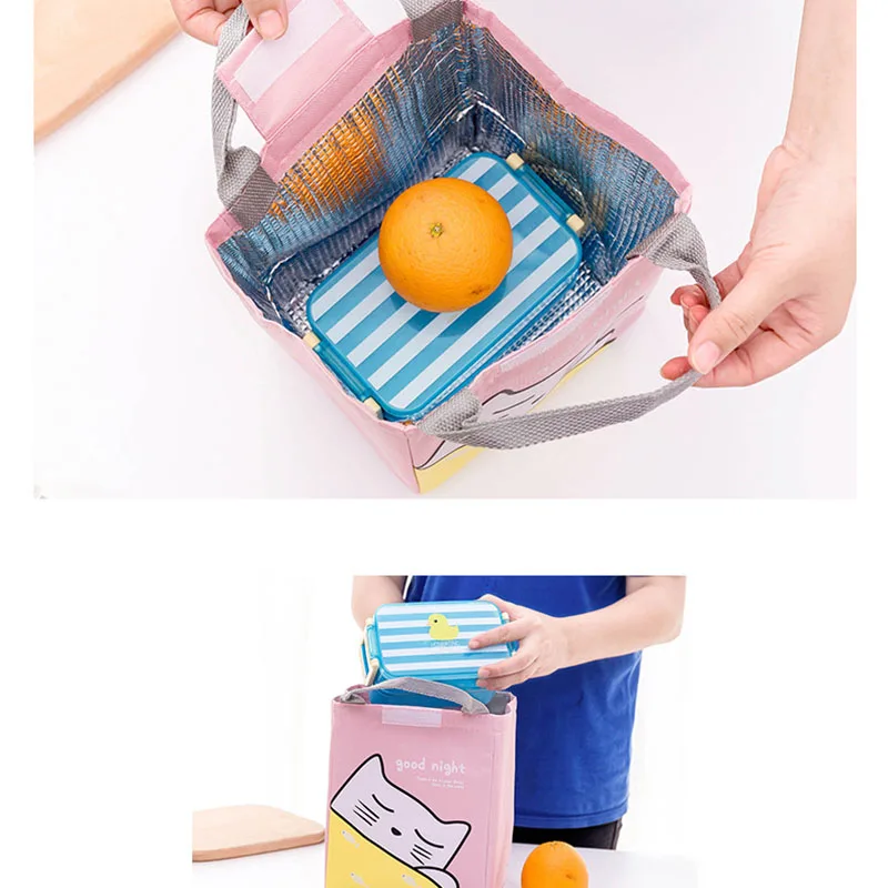 

2021 New Waterproof Portable Lunch Bag Lunch Bag Cartoon Large Insulation Bag Creative Cute Portable Ice Bag