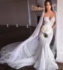 Vestidos De Novia Горячая Русалка Свадебные платья элегантные милые без бретелек Свадебные платья на заказ длиной до пола платья невесты