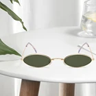 Солнцезащитные очки в стиле ретро для мужчин и женщин, небольшие овальные солнечные аксессуары в винтажном стиле, 1 шт.