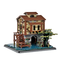 moc swamp hideout house building blocks bricks tree village city model high tech classical toys for kids boys gift 2582pcs