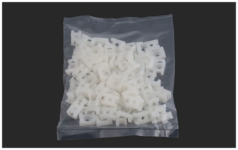 cable tie Mounts 100PCs 4.6mm Wire Buddle Saddle Type Plastic Holder White Black 10 width 15 length Plastic cable white mount