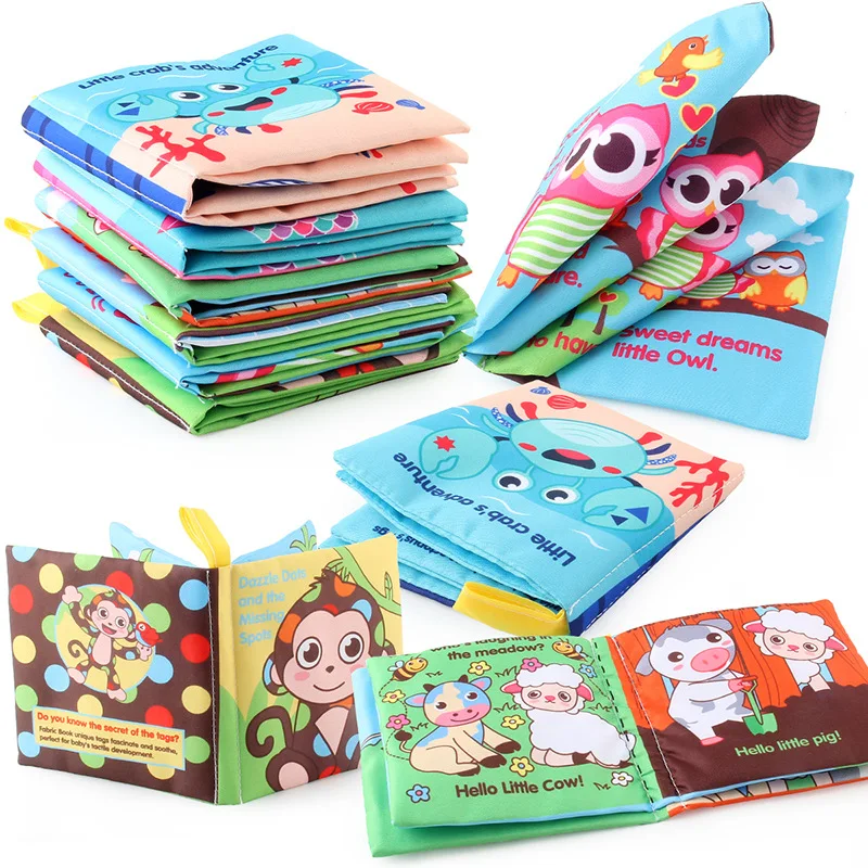 

Детская тканевая книга 0-12 месяцев для развития интеллекта, мягкие Обучающие познавательные книги для чтения, Ранние развивающие игрушки, ч...