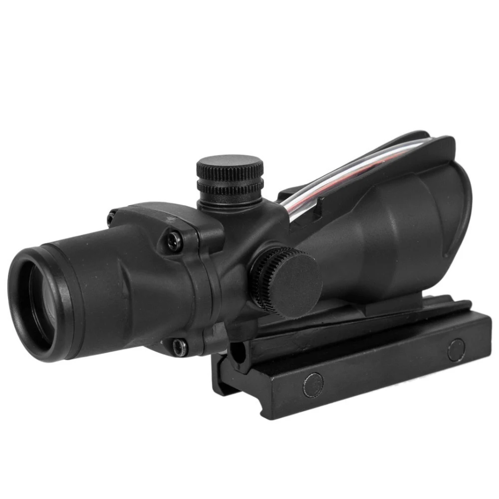 Охотничий Оптический Прицел Acog 4X32 реальное волокно оптика гравированная сетка с