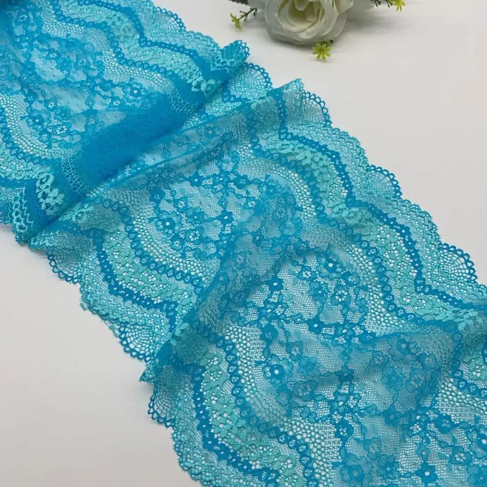 3y/lot 2 colors 24cm Stretch Lace Fabric Pink DIY Crafts Sewing Supplies Decoration Accessory For Garments Underware Lace Trim