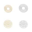 DoreenBeads бриллиантовые соединители для стемпинга, геометрические круглые полая полые золотистые украшения сделай сам диаметром 25 мм, 10 шт.