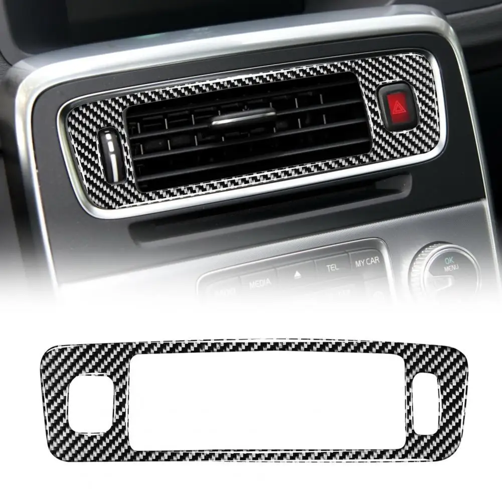 

80% Hot Sales!! Carbon Fiber Elegant Center Control Lower Air Outlet Vent Cover Trim Interior for Volvo V60/S60 Right Drive