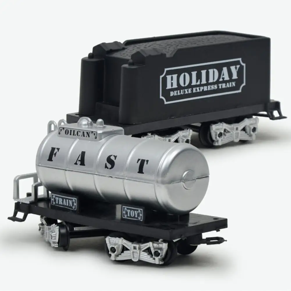 

Electric RC Train Set Remote Control Toys Connected with Wooden Railway Car Tracks Light Sound Play Set Toy for Children