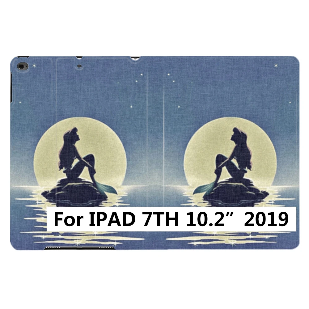 iPad 7th 10.2 2019 Русалочка морская Принцесса Ариэль для iPad Air 2 3 5 6th 9," 7th 10,2" 10," PRO Mini 4 5 планшет смарт-чехол - Цвет: iPad 7th 10.2 2019