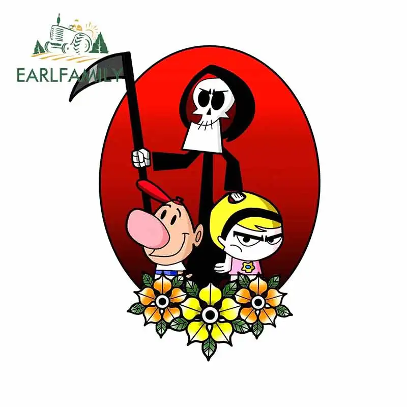 EARLFAMILY 13 см x 10 4 для мрачных приключений Билли и Мэнди мотоциклетная наклейка
